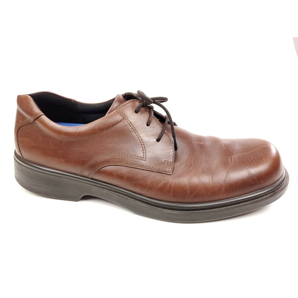 ECCO Soft Mens EU 46 / US 12-12.5 Leather Oxfords Lace Ups Casual Comfort Shoes